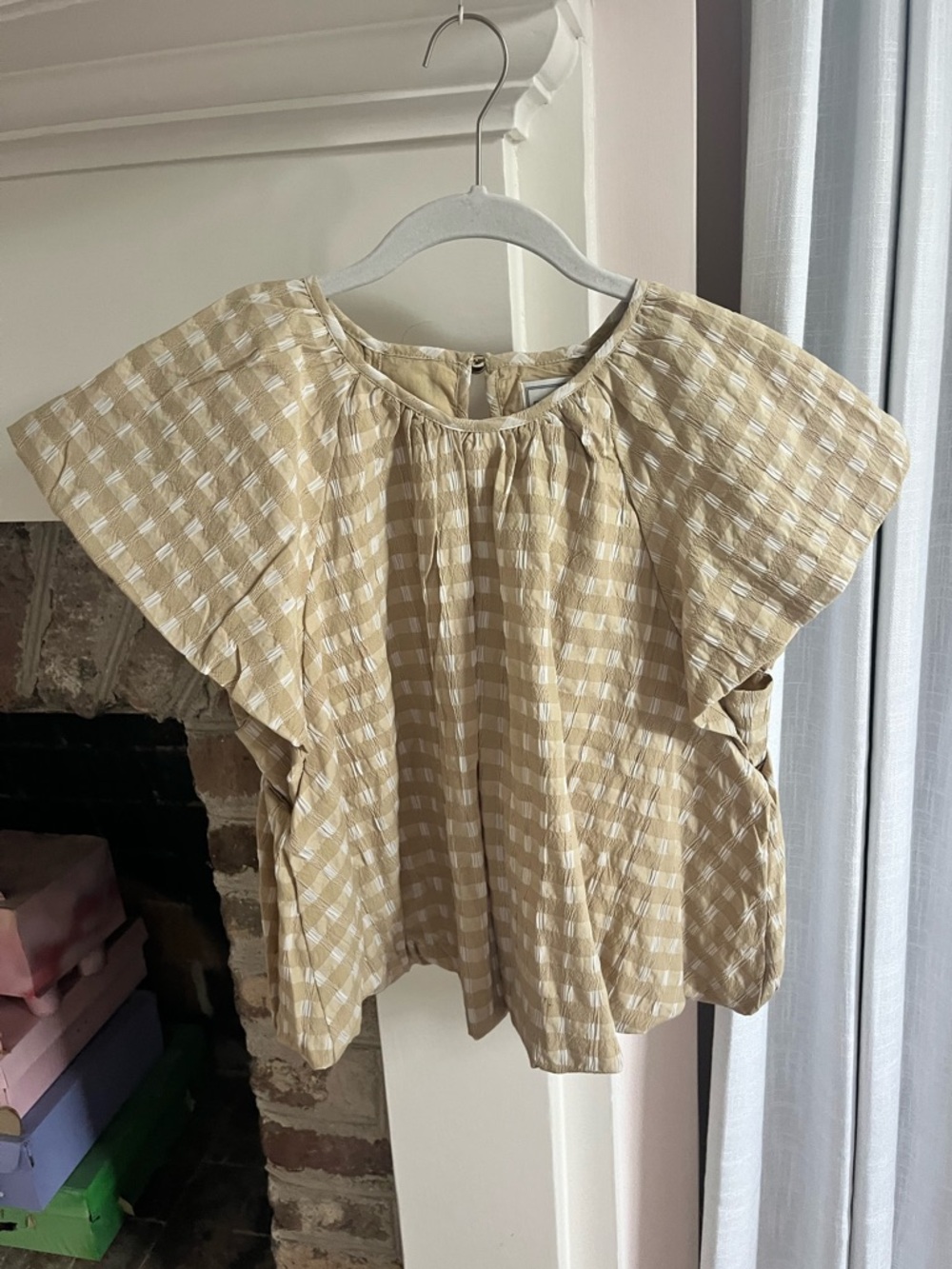NWT Maeve Gingham Blouse